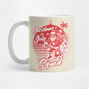 Christmas in July Squad - Santa Surfing Mug